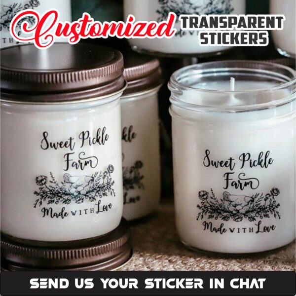 Customize Transparent Stickers - Custom Logos - Design Your Own Transparent Stickers - Personalized Bottle Transparent Stickers For Branding Your Business (Qty: 25/40 Pieces) - Image 4