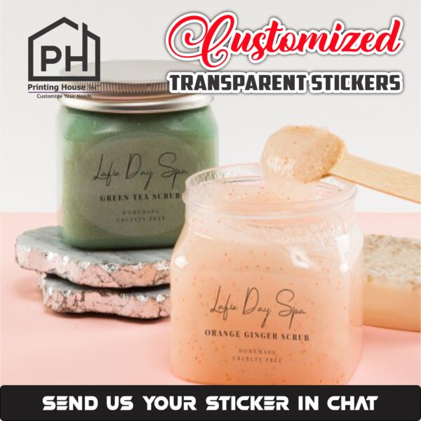 Customize Transparent Stickers - Custom Logos - Design Your Own Transparent Stickers - Personalized Bottle Transparent Stickers For Branding Your Business (Qty: 25/40 Pieces) - Image 2