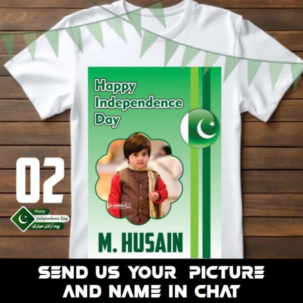 Custom 14 August T-Shirt – Customized / Personalized Independence Day Gift for Boys & Girls - Image 3